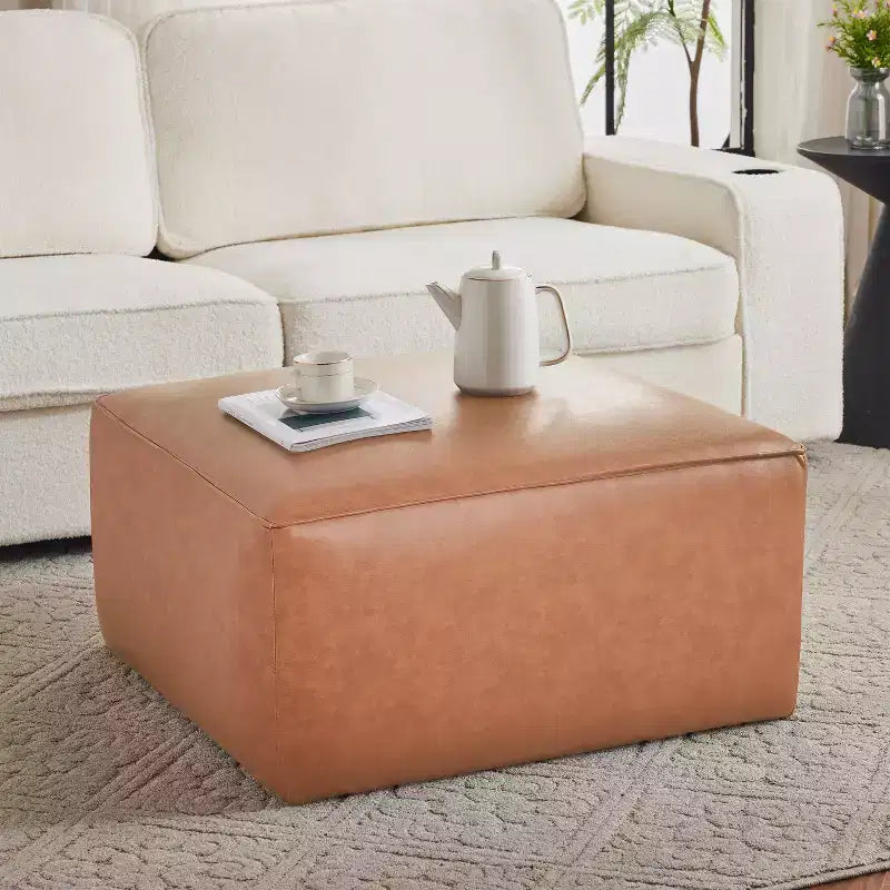 Modern Indoor Versatile Upholstered Square Ottoman
