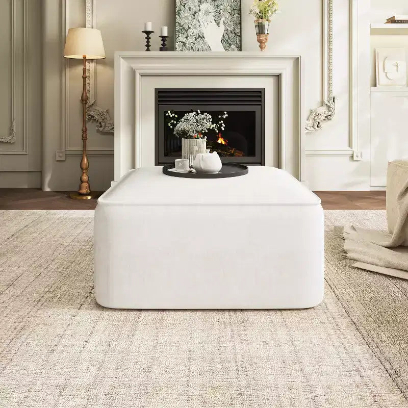 Modern Indoor Versatile Upholstered Square Ottoman