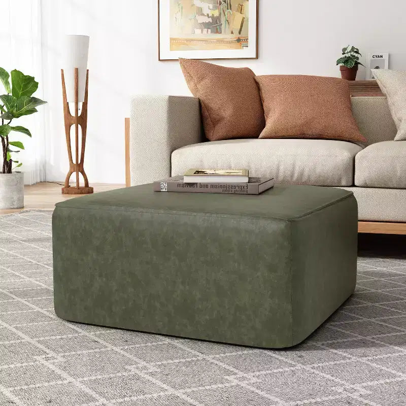 Modern Indoor Versatile Upholstered Square Ottoman