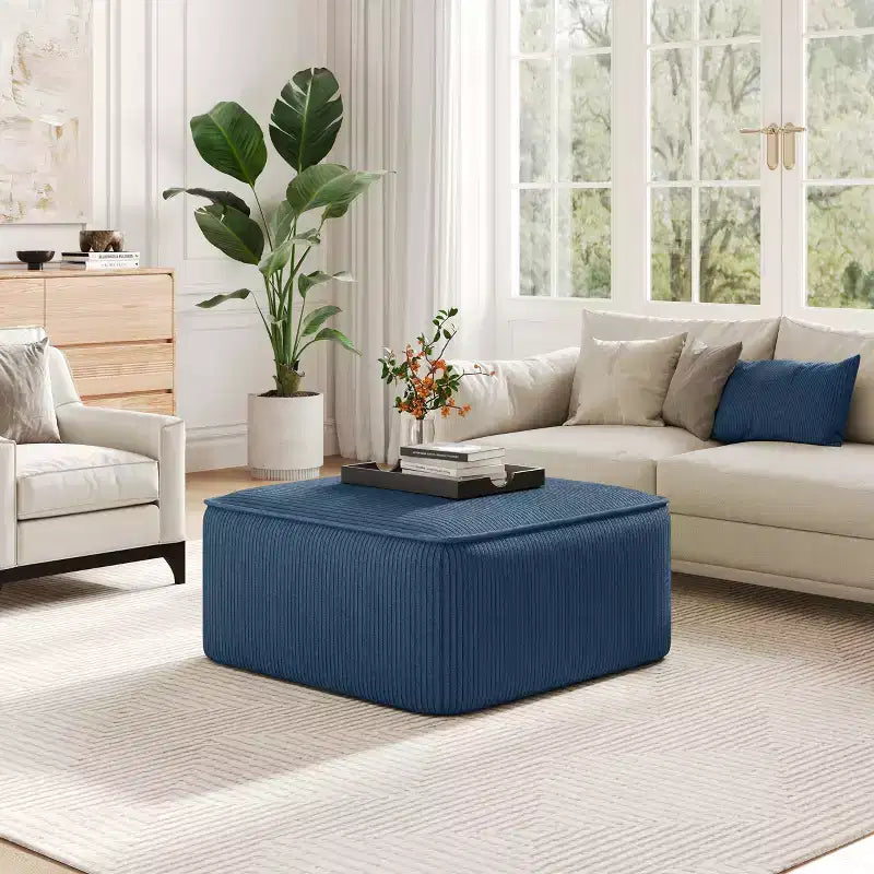 Modern Indoor Versatile Upholstered Square Ottoman