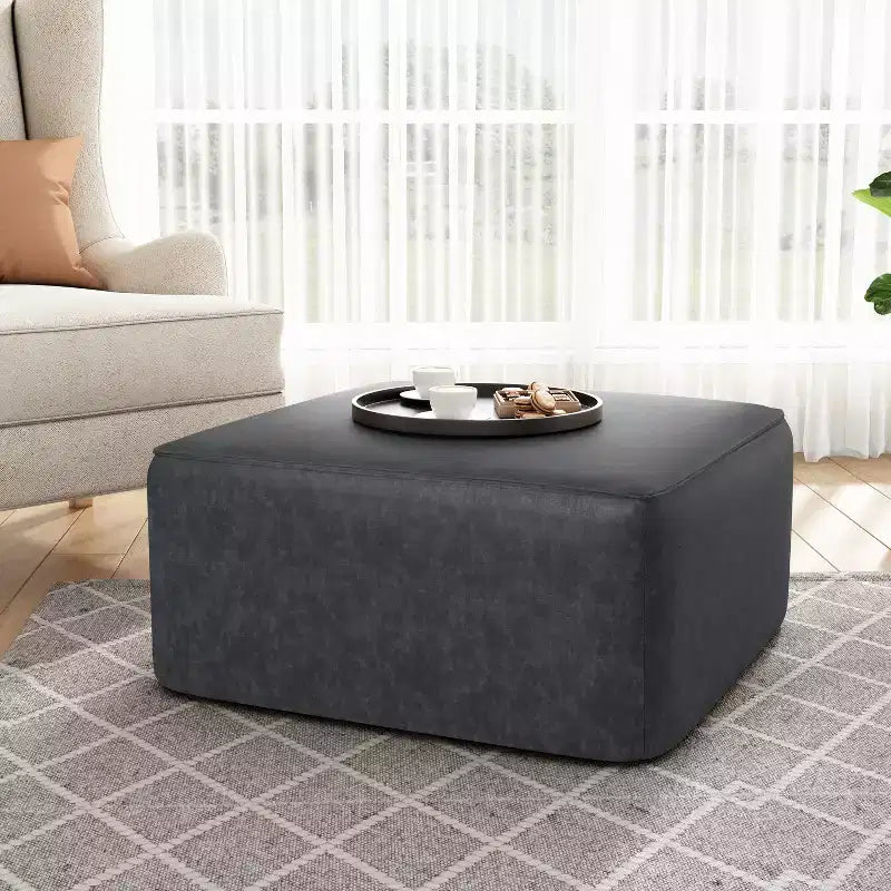 Modern Indoor Versatile Upholstered Square Ottoman