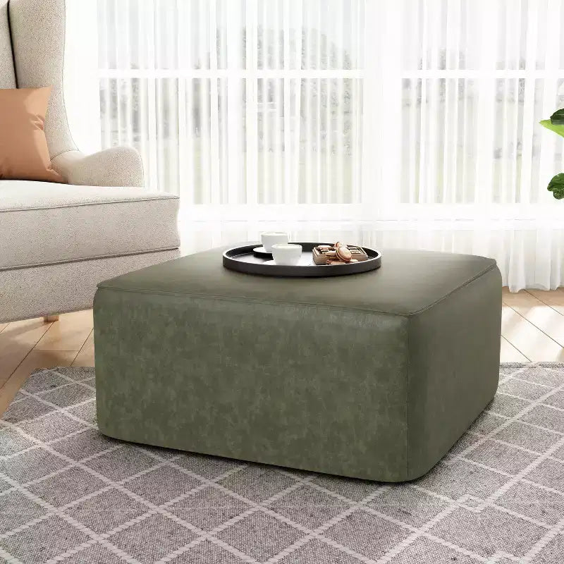 Modern Indoor Versatile Upholstered Square Ottoman