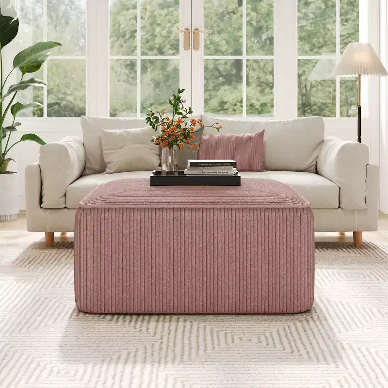 Modern Indoor Versatile Upholstered Square Ottoman