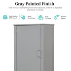 Tall Bathroom Storage Cabinet, Freestanding Storage Cabinet with Two Drawers and Adjustable Shelf