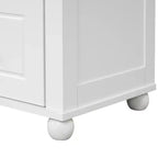 Tall Bathroom Storage Cabinet, Freestanding Storage Cabinet with Two Drawers and Adjustable Shelf