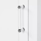 Tall Bathroom Storage Cabinet, Freestanding Storage Cabinet with Two Drawers and Adjustable Shelf
