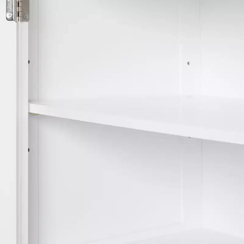 Tall Bathroom Storage Cabinet, Freestanding Storage Cabinet with Two Drawers and Adjustable Shelf