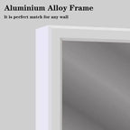 48x32 Modern White Frame Bathroom Mirror: Oversized, Aluminum, Wall Mounted, Vertical/Horizontal