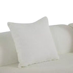 126 Modern Boucle Upholstered 5 Seater Curved Sectional Sofa with Pillows