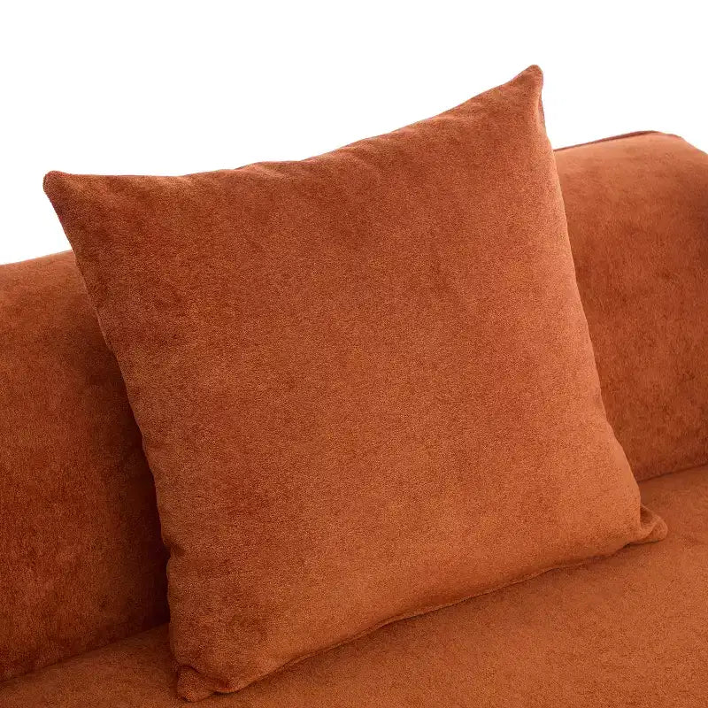 126 Modern Boucle Upholstered 5 Seater Curved Sectional Sofa with Pillows