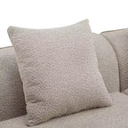 126 Modern Boucle Upholstered 5 Seater Curved Sectional Sofa with Pillows