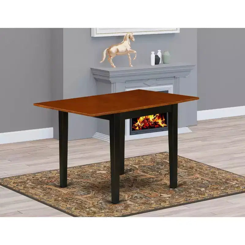 Rechthoekige tafel 30X48 met 2 uitschuifbladen