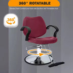 Barber Chair Hair Salon Chair with Hydraulic Pump 360 Degrees Swivel
