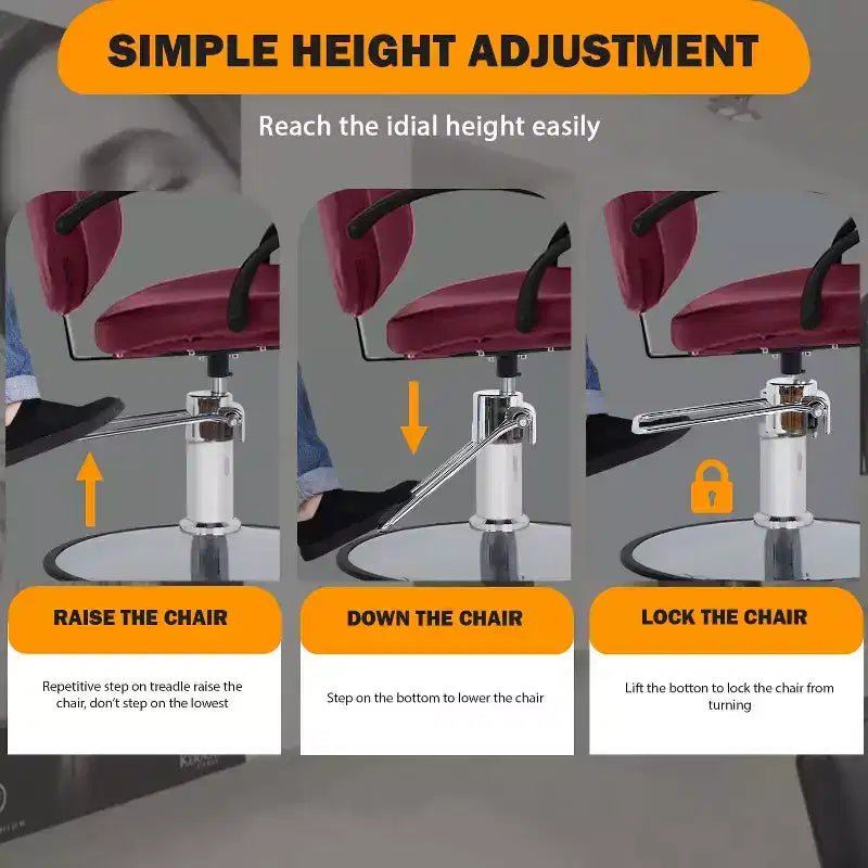 Barber Chair Hair Salon Chair with Hydraulic Pump 360 Degrees Swivel