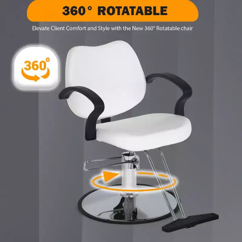 Barber Chair Hair Salon Chair with Hydraulic Pump 360 Degrees Swivel