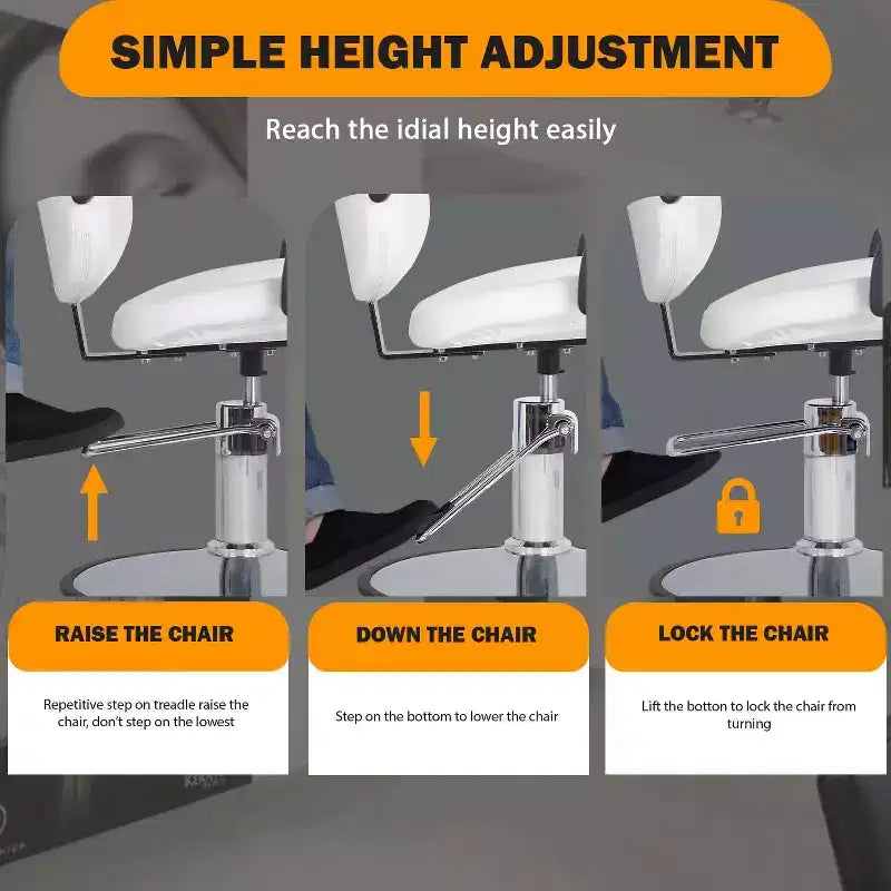 Barber Chair Hair Salon Chair with Hydraulic Pump 360 Degrees Swivel