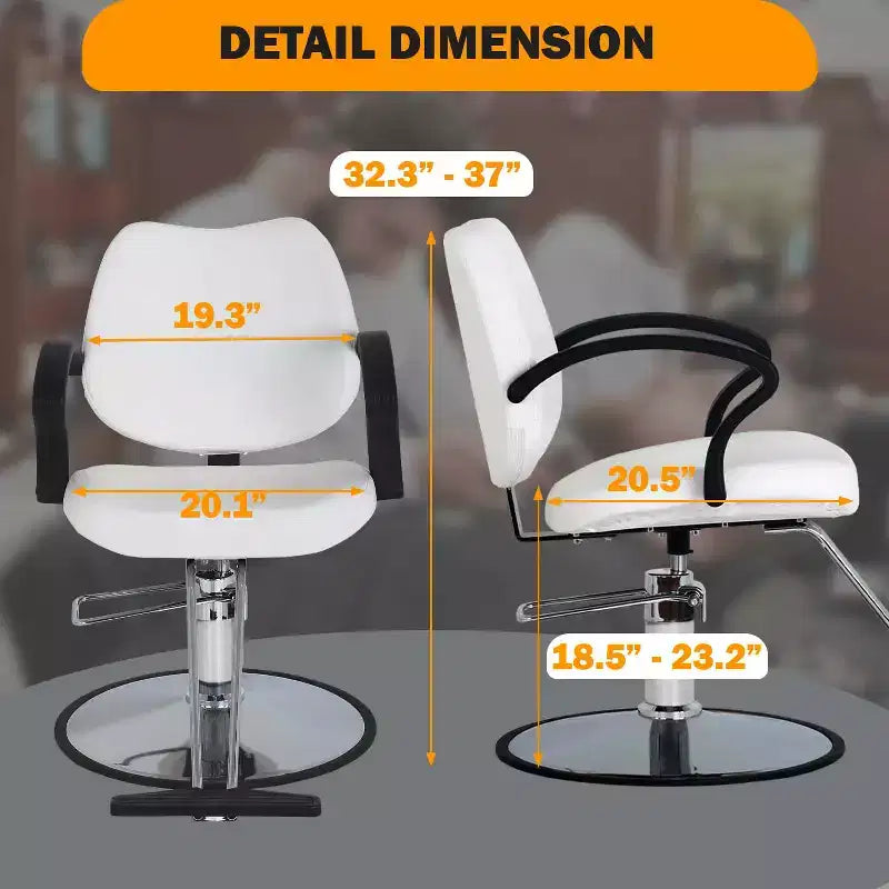 Barber Chair Hair Salon Chair with Hydraulic Pump 360 Degrees Swivel