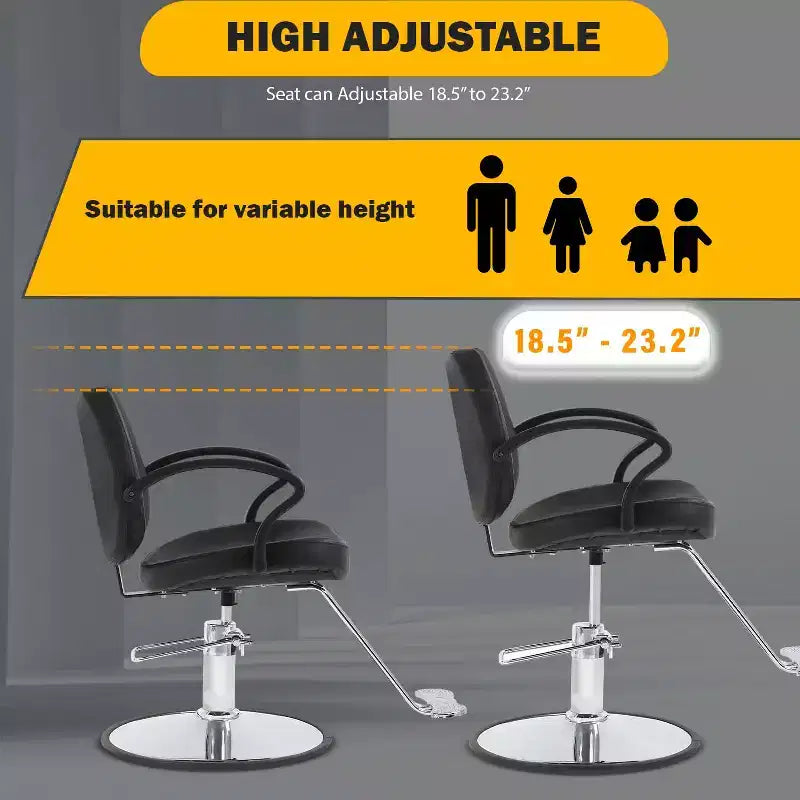 Barber Chair Hair Salon Chair with Hydraulic Pump 360 Degrees Swivel