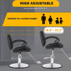 Barber Chair Hair Salon Chair with Hydraulic Pump 360 Degrees Swivel