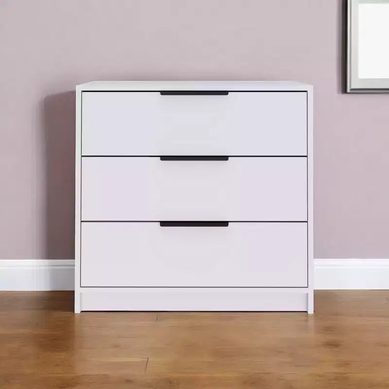 28 White Three Drawer Dresser