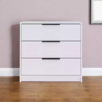 28 White Three Drawer Dresser