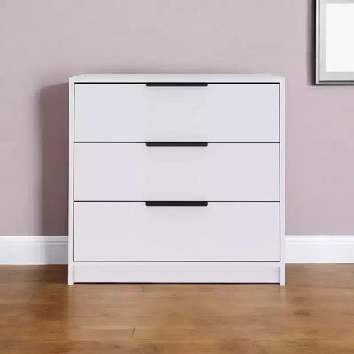 28 White Three Drawer Dresser