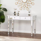 Mirrored 2-Drawer Console Table - Silver