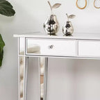 Mirrored 2-Drawer Console Table - Silver