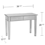 Mirrored 2-Drawer Console Table - Silver