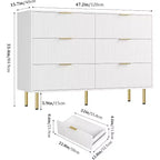 Cassettiera per camera da letto, cassettiera moderna a 6 cassetti, organizzatore in legno per camera da letto, soggiorno, corridoio, ingresso