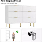 Cassettiera per camera da letto, cassettiera moderna a 6 cassetti, organizzatore in legno per camera da letto, soggiorno, corridoio, ingresso