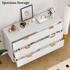 Cassettiera per camera da letto, cassettiera moderna a 6 cassetti, organizzatore in legno per camera da letto, soggiorno, corridoio, ingresso