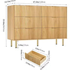 Cassettiera per camera da letto, cassettiera moderna a 6 cassetti, organizzatore in legno per camera da letto, soggiorno, corridoio, ingresso