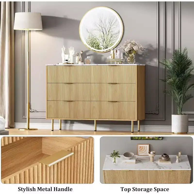 Cassettiera per camera da letto, cassettiera moderna a 6 cassetti, organizzatore in legno per camera da letto, soggiorno, corridoio, ingresso