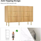Cassettiera per camera da letto, cassettiera moderna a 6 cassetti, organizzatore in legno per camera da letto, soggiorno, corridoio, ingresso
