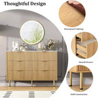 Cassettiera per camera da letto, cassettiera moderna a 6 cassetti, organizzatore in legno per camera da letto, soggiorno, corridoio, ingresso