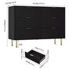Cassettiera per camera da letto, cassettiera moderna a 6 cassetti, organizzatore in legno per camera da letto, soggiorno, corridoio, ingresso