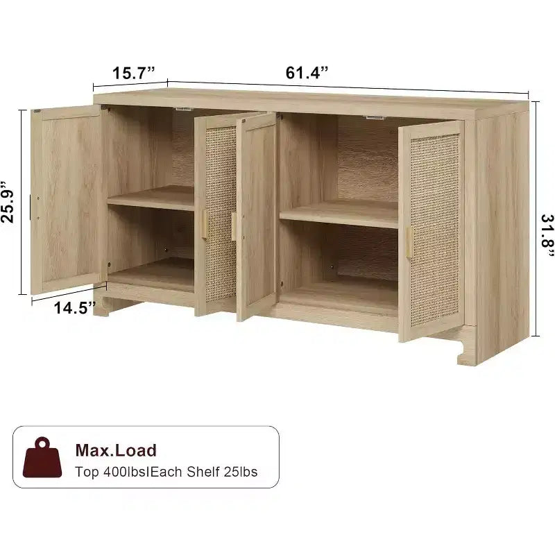 Moderner Rattan-Aufbewahrungsschrank