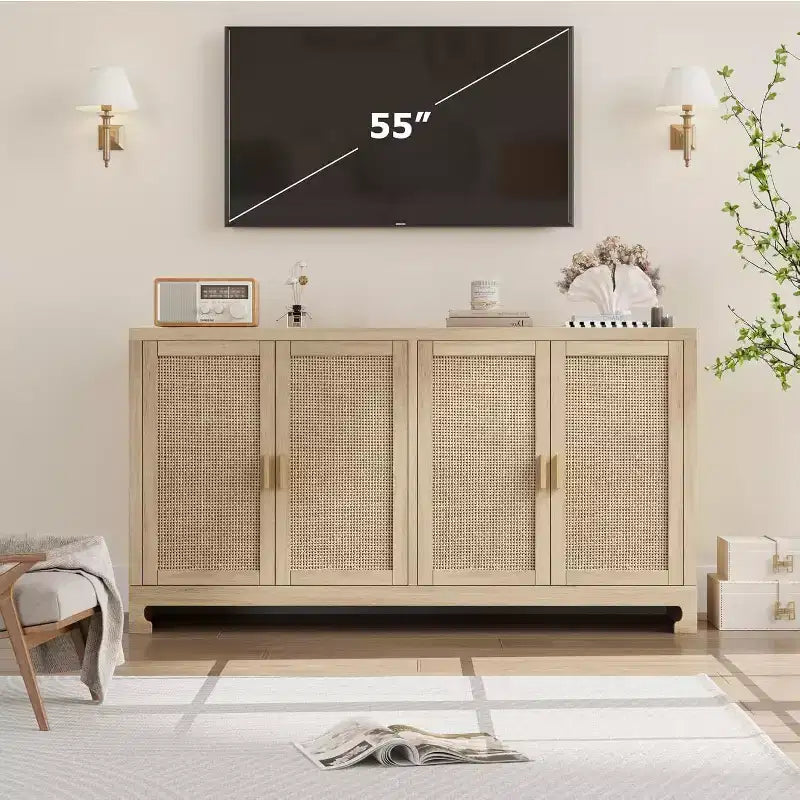 Moderner Rattan-Aufbewahrungsschrank