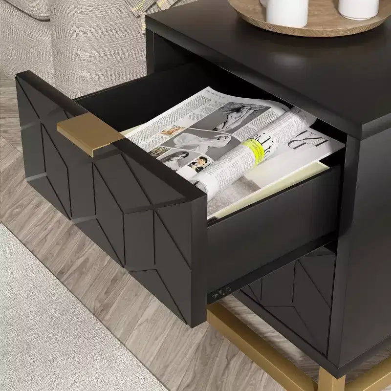 Schubladen-Aufbewahrungsschrank, Kommode für Schlafzimmer, 53,5 Kommoden-Organizer mit Metallgriff und Beinen