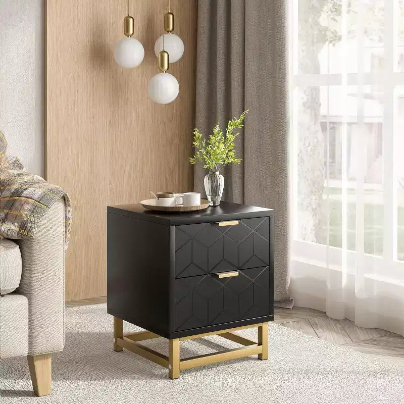 Schubladen-Aufbewahrungsschrank, Kommode für Schlafzimmer, 53,5 Kommoden-Organizer mit Metallgriff und Beinen