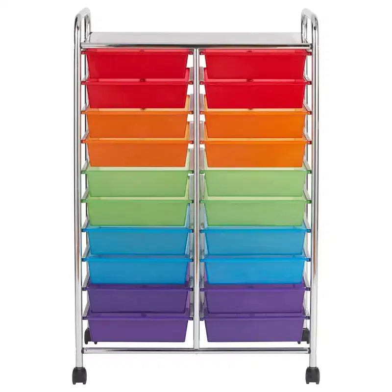 20-Drawer Everyday Mobile Storage Utility Cart, Craft Organizer