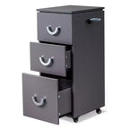 Salon Trolley Cart with Wheels, 3 Drawers, Side Tool Holders