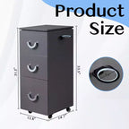 Salon Trolley Cart with Wheels, 3 Drawers, Side Tool Holders
