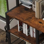 6 Tier Bakers Rack with Power OutletMicrowave Stand and Coffee Bar Table for Kitchen Storage of Spices, and Pans