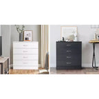 4-Drawer White Particle Board 25.98in. W Chest of Drawer