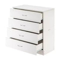 4-Drawer White Particle Board 25.98in. W Chest of Drawer