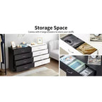 4-Drawer White Particle Board 25.98in. W Chest of Drawer