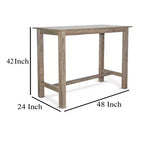 Bar Height Dining Table | 48 Rectangular Top | Mahogany Wood
