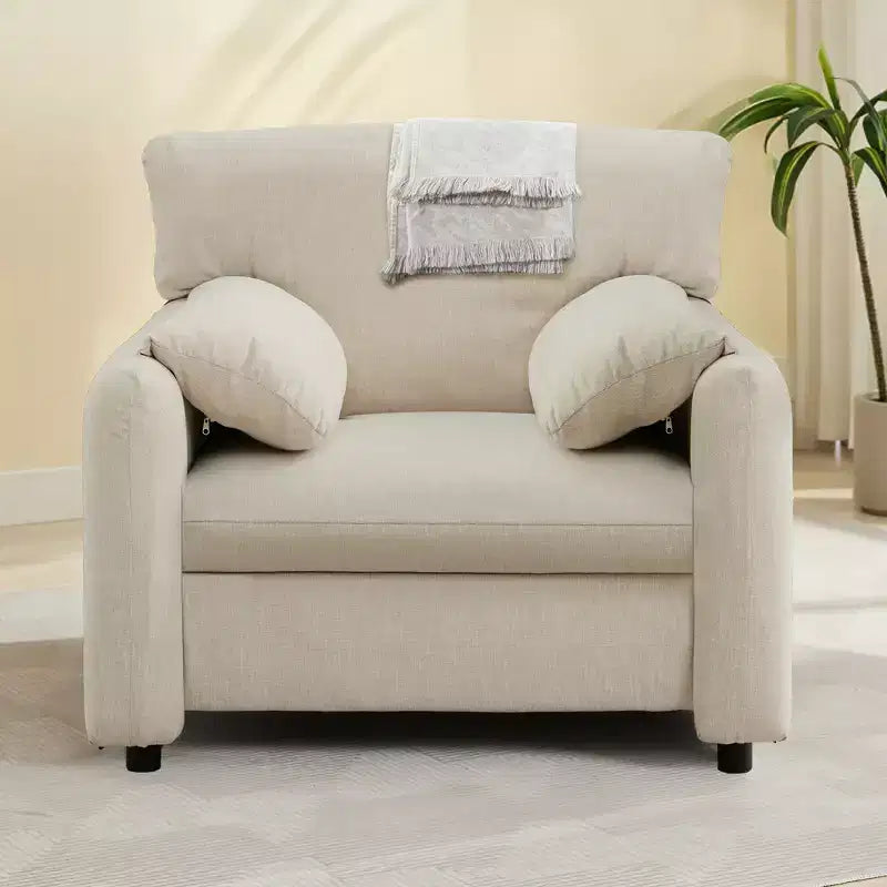 Modern 39 Chenille Upholstered Accent Chair